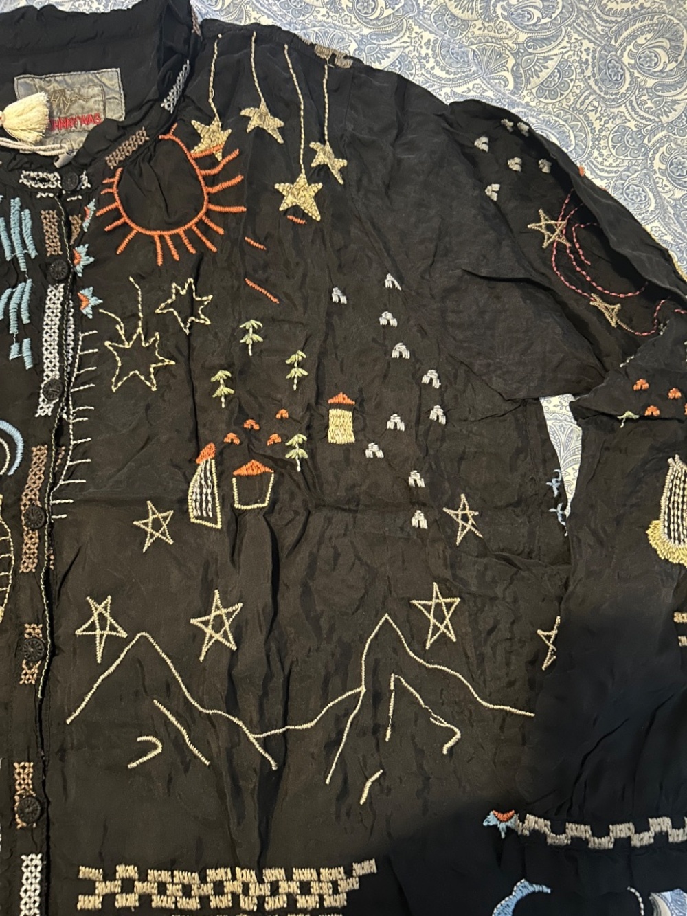 JOHNNY WAS STUNNING Embroidered top NWT - Rare Find Sz L - Picture 4 of 15